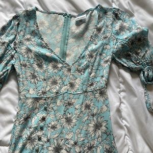 Blue floral dress